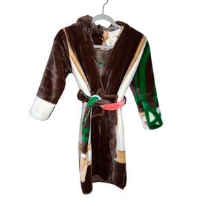 Unbranded Women's Hooded Striped Bathrobe Multicolor Size M